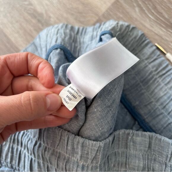 Athleta Cabo linen wide leg pants blue‎ women’s size 10 - Picture 9 of 10